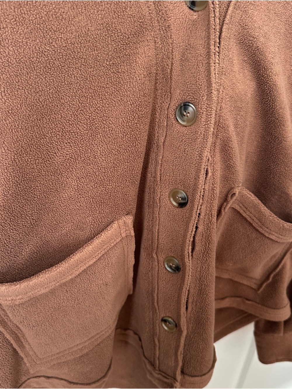 easel Brown Hooded Button-Up Cardigan - Picture 2 of 10